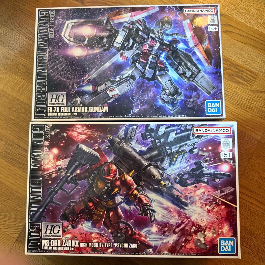 HG1/144フルアーマーガンダム サイコザク2体セットガンプラ サンダー
