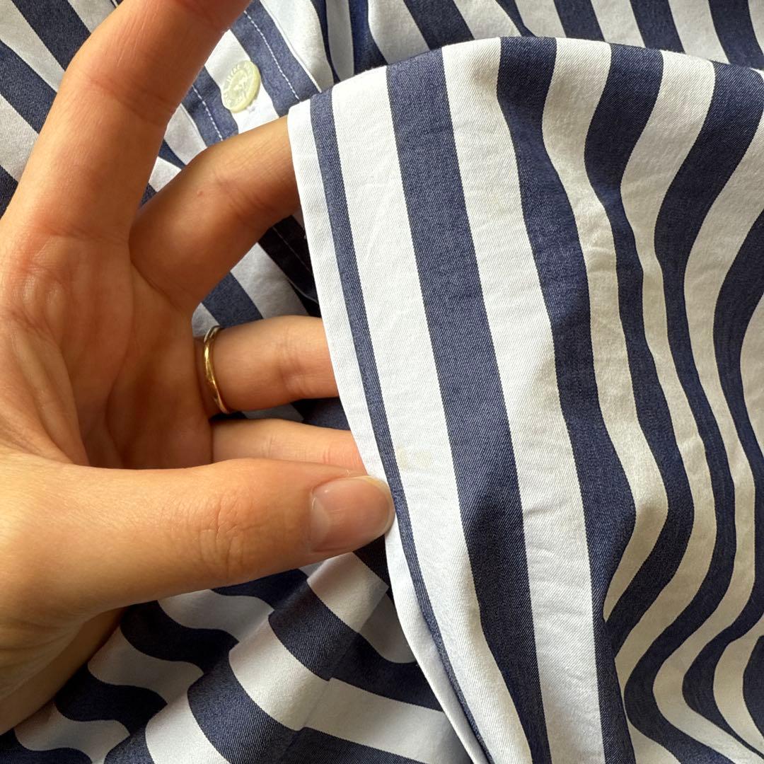 HYKE ハイク BIOTOP別注 ストライプシャツドレス ワンピース