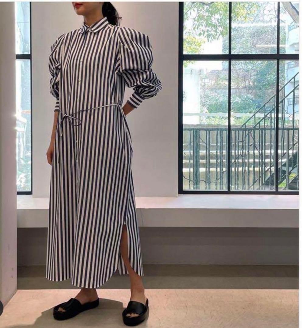 HYKE ハイク BIOTOP別注 ストライプシャツドレス ワンピース