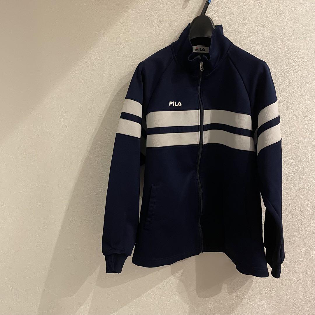 FILA ネイビー フルジップジャケット VL2406 FILA ネイビージップアップジャケット - メルカリ