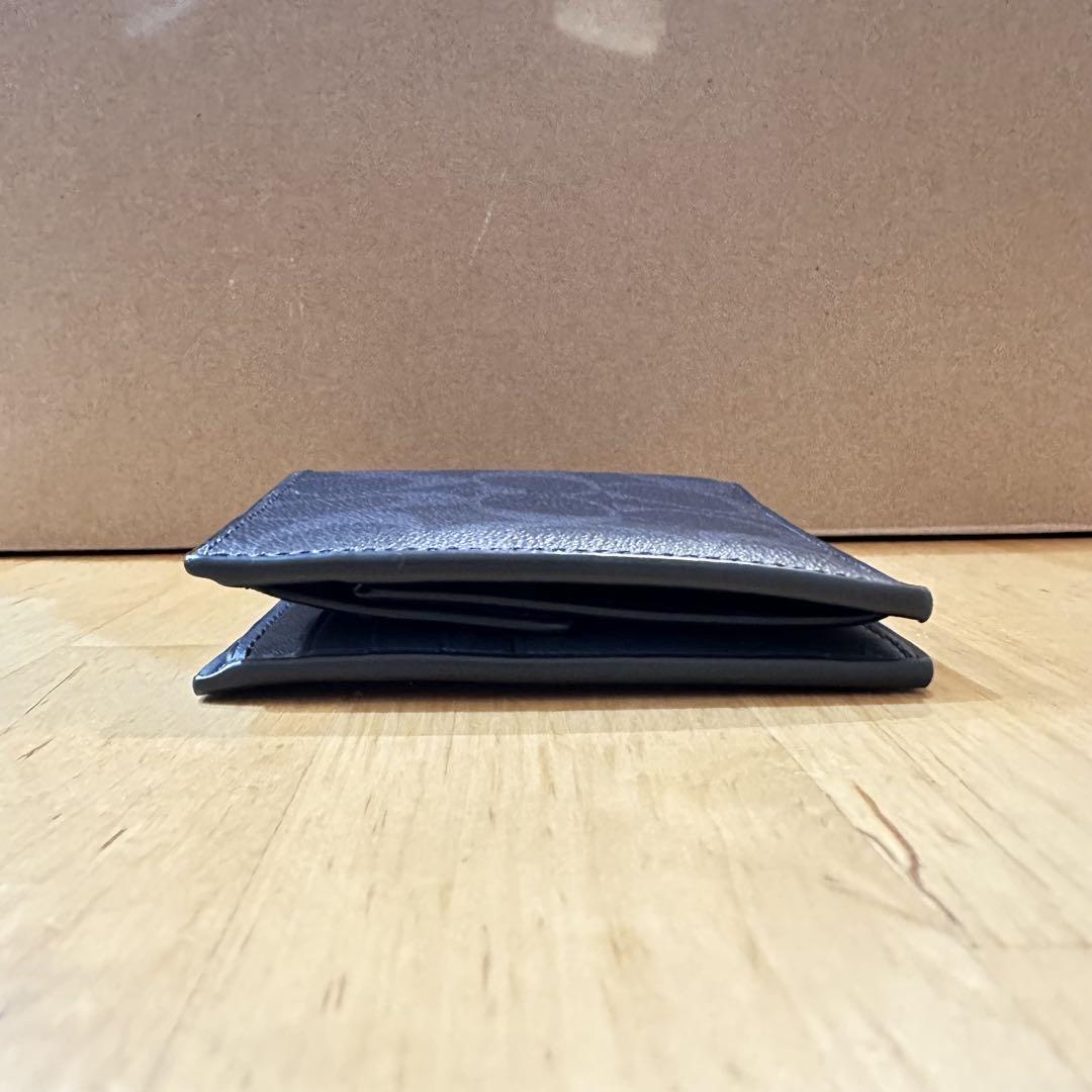 【新品】COACH メンズ 二つ折り財布 シグネチャー コインケース付き