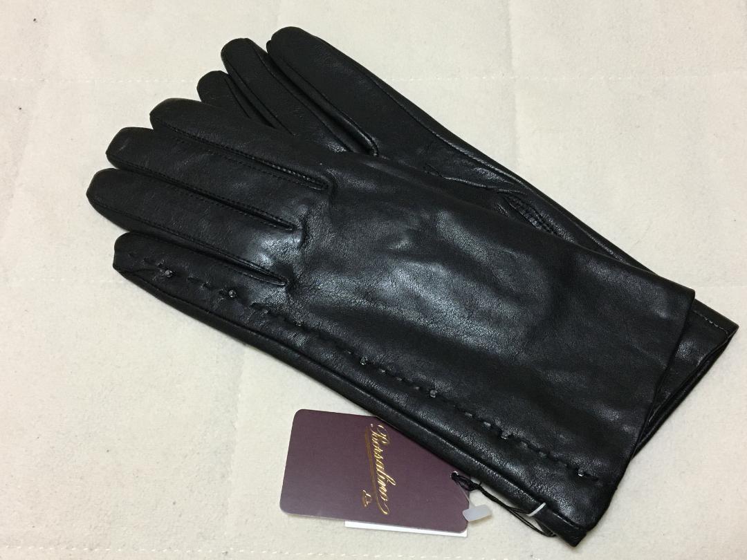 83新品Borsalino ボルサリーノ 羊革 レザーレディース手袋日本製