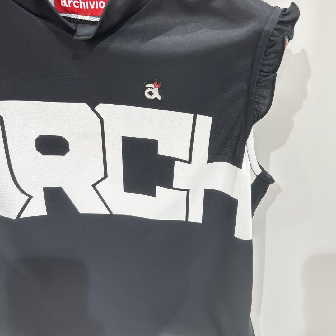 archivio 【新品】アルチビオ ノースリーブポロシャツ レッド×白