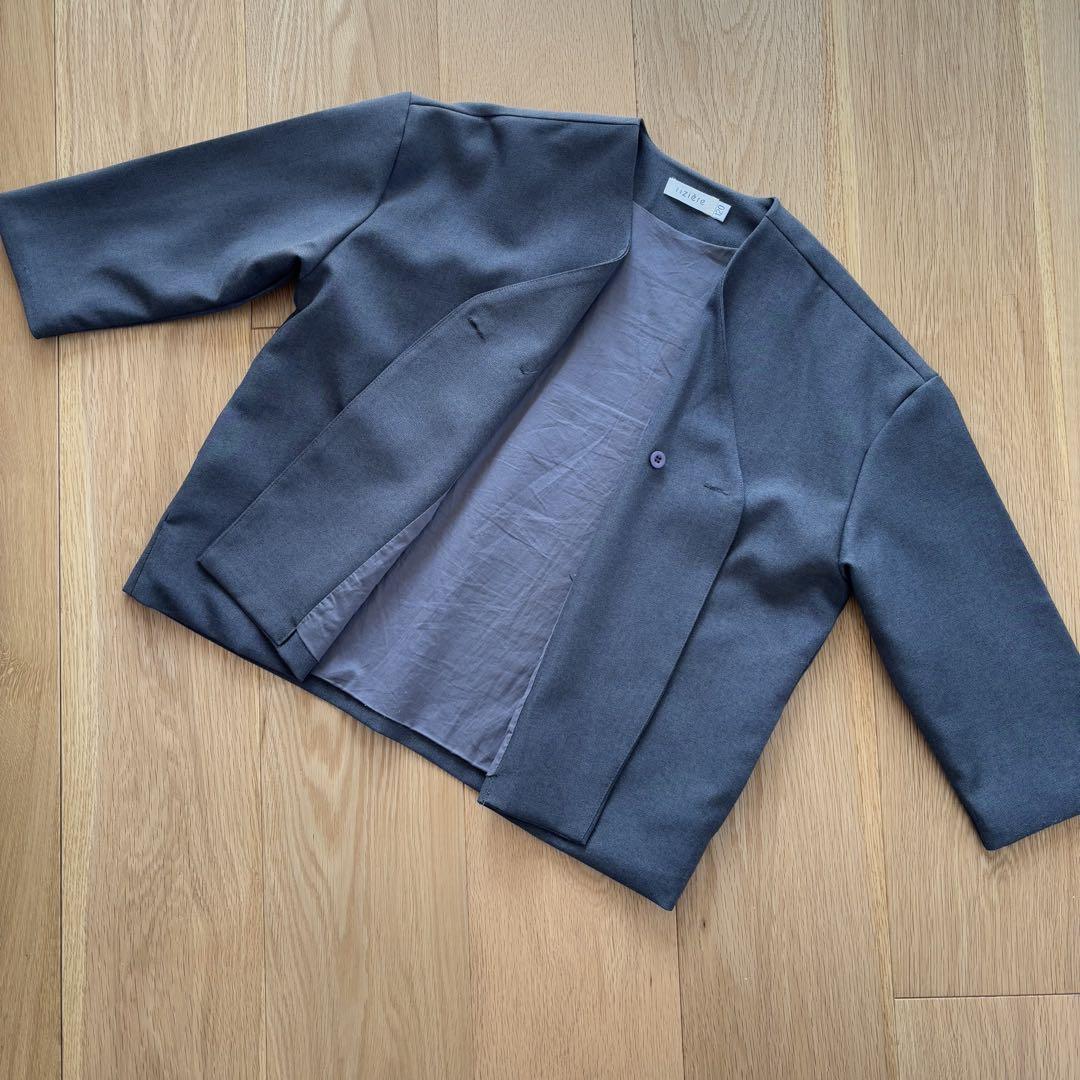 riziere ノーカラージャケットセットアップ　着画あり