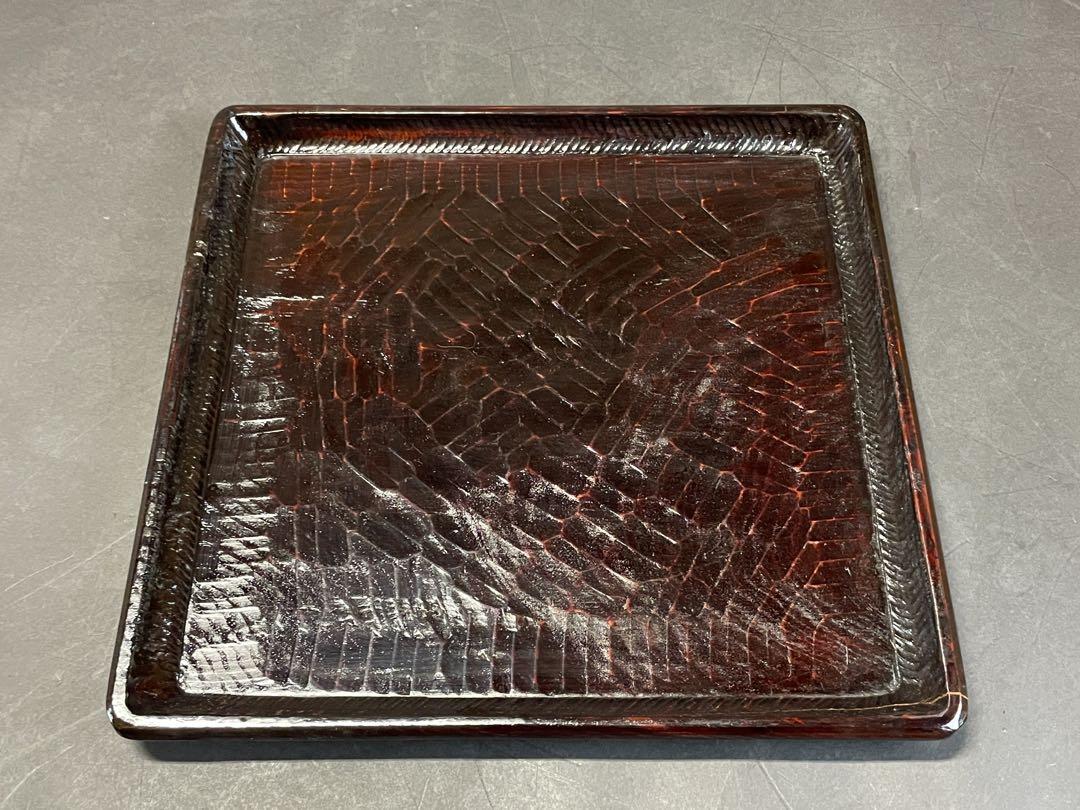 美品 未使用』 讃岐彫 讃岐膳 1客 （604E①） 四方膳 会席膳