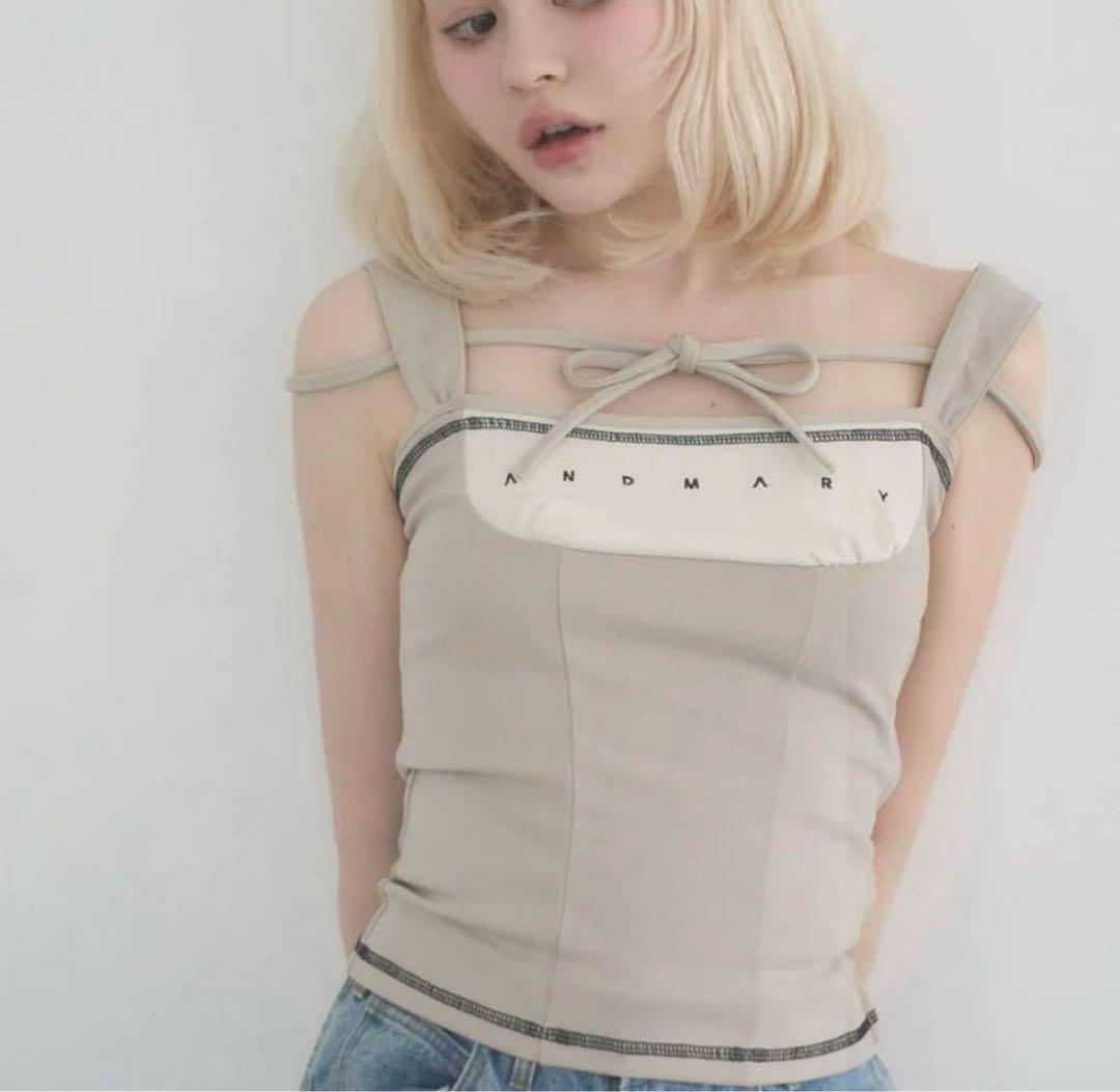 アンドマリー Luca stitch tops beige ❷