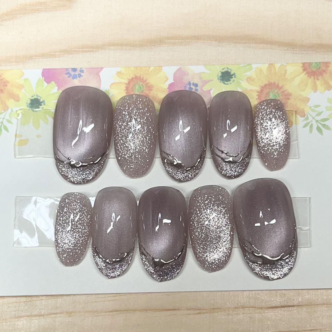 No．80 ネイルチップ ニュアンスネイル 春、夏ネイル - メルカリ