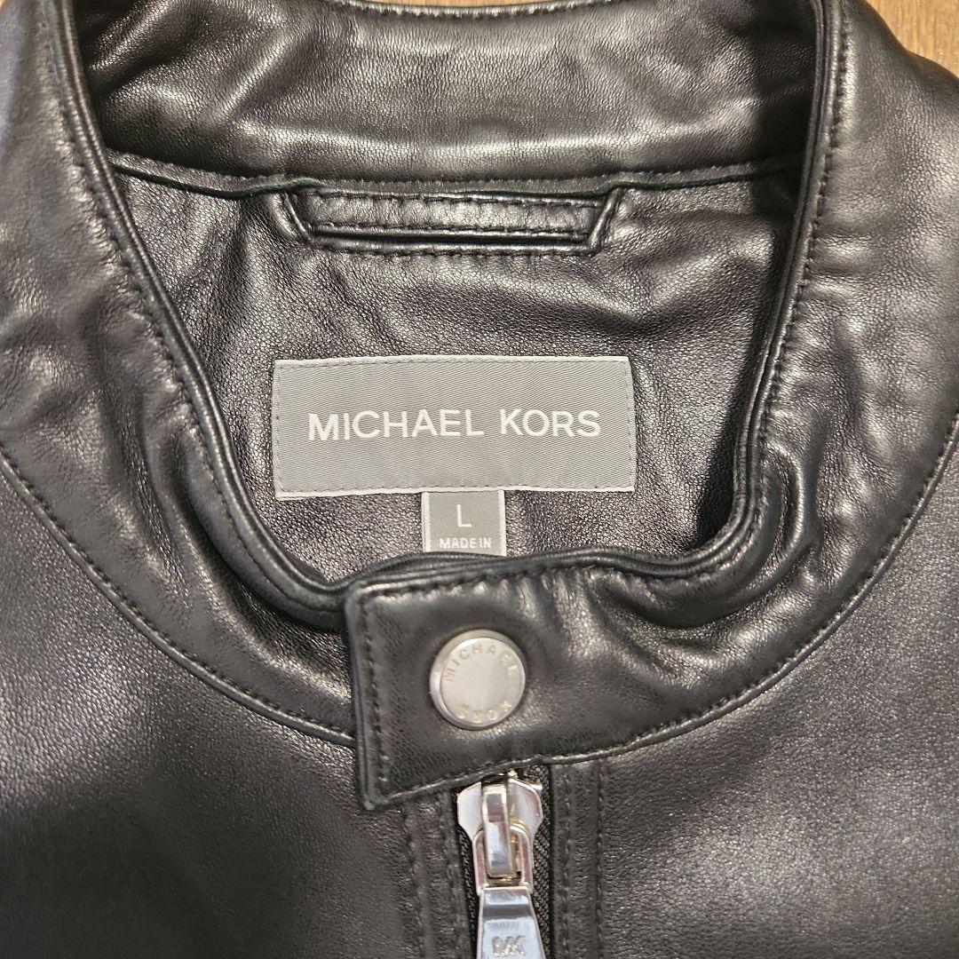 MICHAEL KORS ブラックレザージャケット L