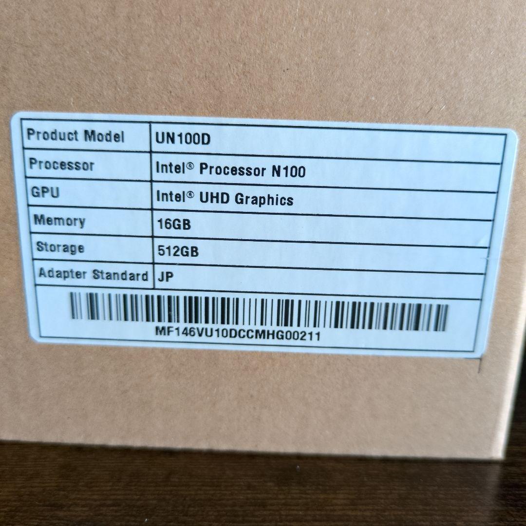 MINISFORUM UN100D ミニPC ジャンク SSD無し