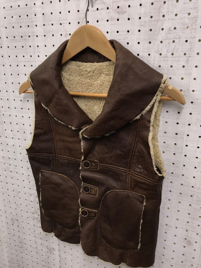 MAX MARA マックスマーラ ボア レザー ムートン ベスト