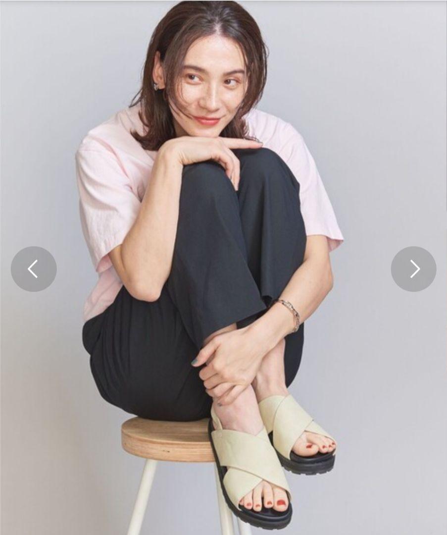 BEAUTY & YOUTH ビッグクロス バックストラップサンダル