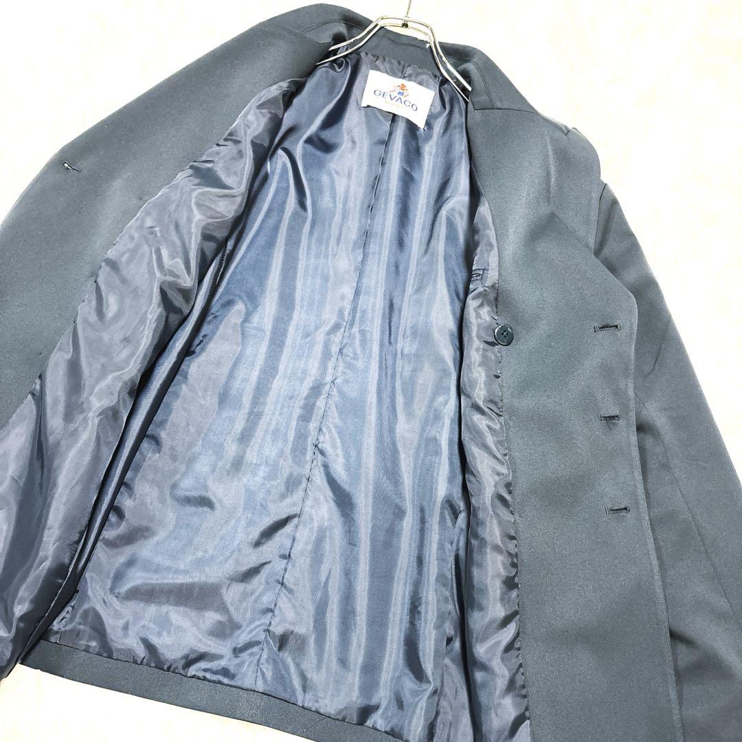 極美品　ゲバコ　紺ブレ　ダブルプレスト　ブレザー 40 L 大きいサイズ金ボタン