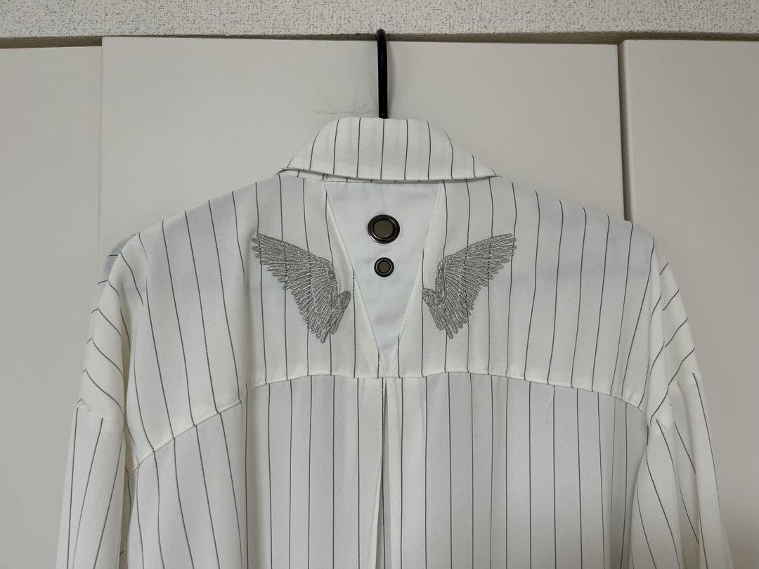 ozzon ロングブラウス　ストライプ　オッズオン ozzon ロングブラウス ストライプ オッズオン - メルカリ