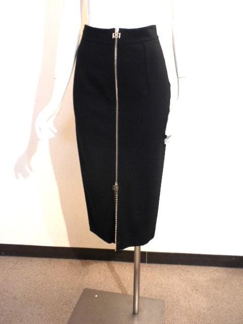 ◆リナシメント◆定番人気のジップスリット！カッコいい黒ペンシルタイトスカート！M