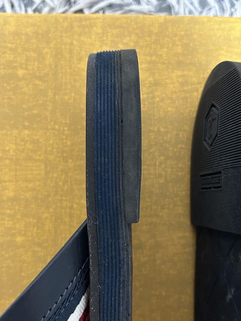 MONCLER モンクレール レザーサンダル size41/ネイビー×ブラウン MONCLER モンクレール レザーサンダル size41/ネイビー×ブラウン