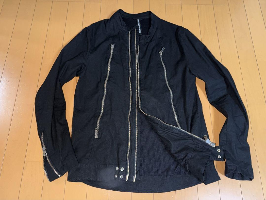 RIPVANWIN 21ss リネンライダースジャケット