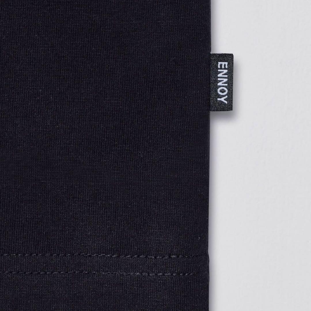 ENNOY CIRCLE Ē DRIP T-SHIRT (BLACK)