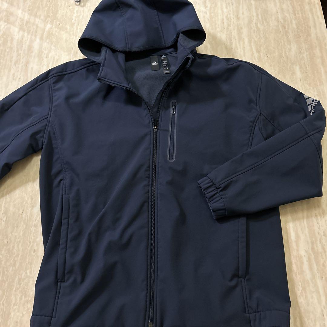 adidas フード付きジャケット L ネイビー