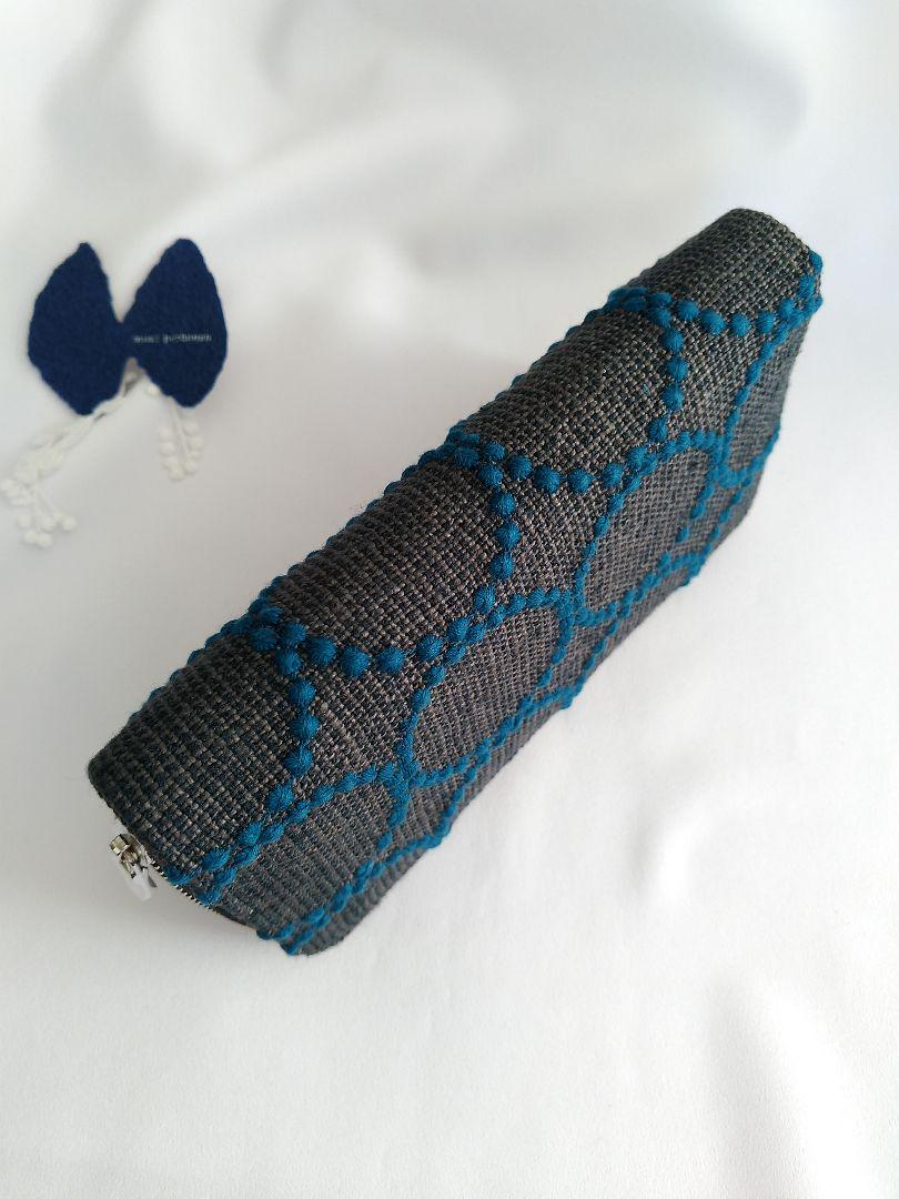 専用出品 ミナペルホネン☆ラウンドファスナー長財布☆ハンドメイド
