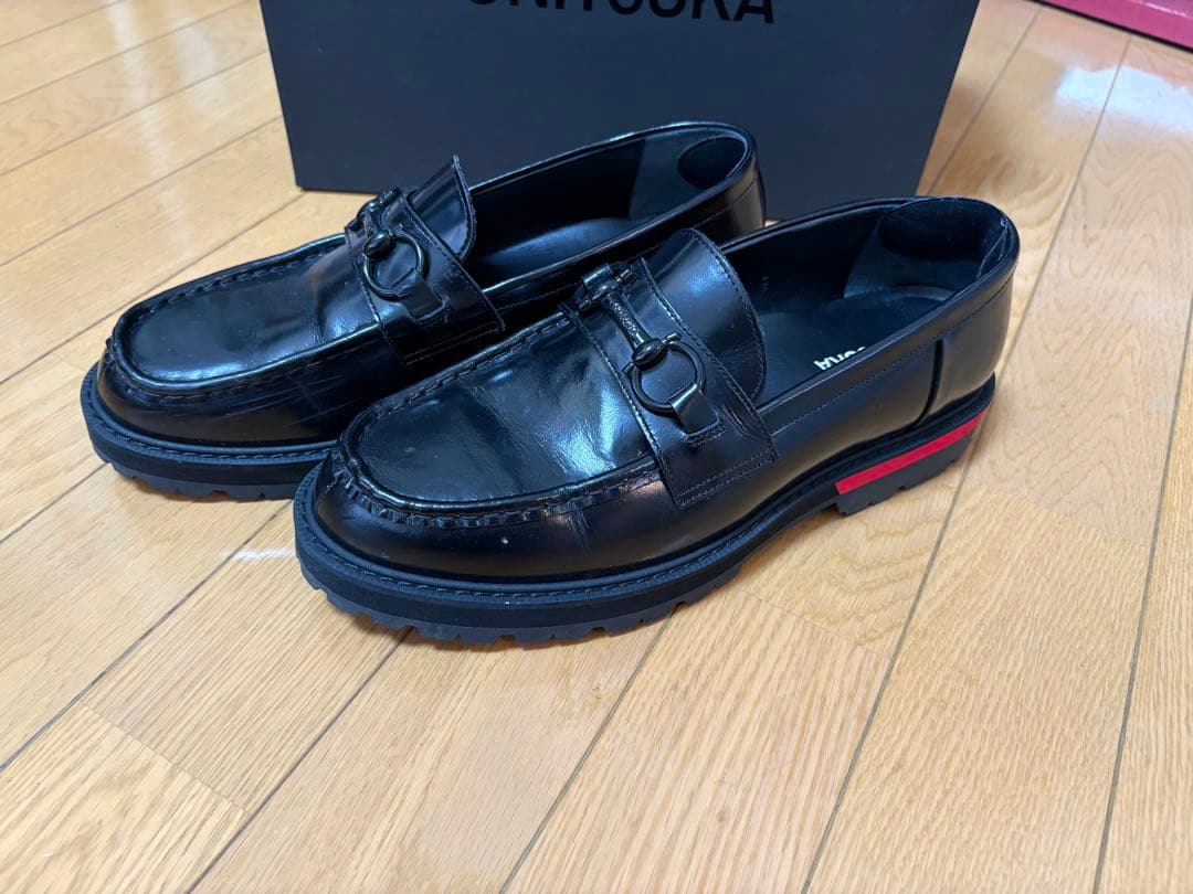 THE ONITSUKA ブラックローファー レッドソール26.5cm THE ONITSUKA