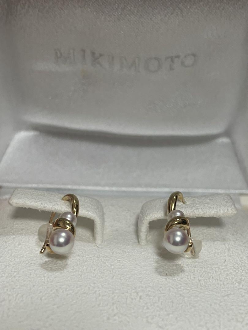 キ*ラ様 MIKIMOTO スパイラル ダングルイヤリング