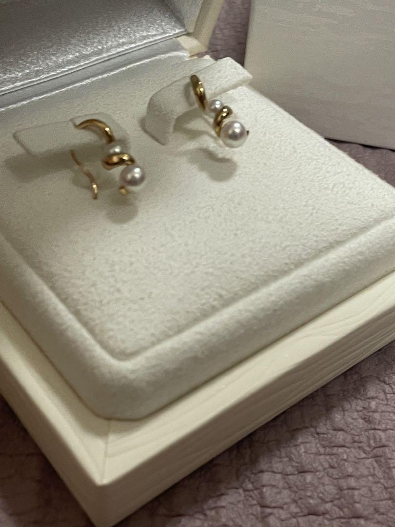 キ*ラ様 MIKIMOTO スパイラル ダングルイヤリング