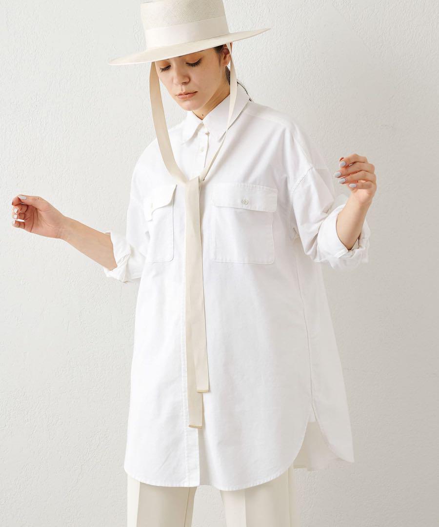 Yori　ギンガムスカラップカラーTシャツ　カットソー　 美品 yori ギンガムスカラップカラーカットソー ヨリ 2023SS トップス