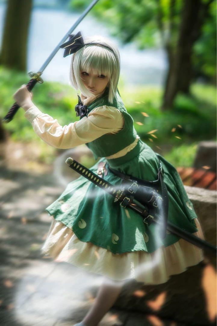 森森仙 東方 Project 魂魄妖夢 コスプレ衣装 ウィッグ追加可