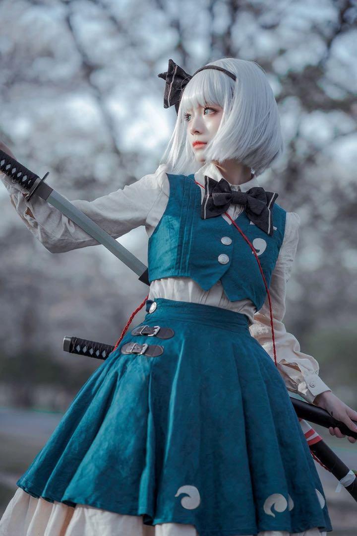 森森仙 東方 Project 魂魄妖夢 コスプレ衣装 ウィッグ追加可