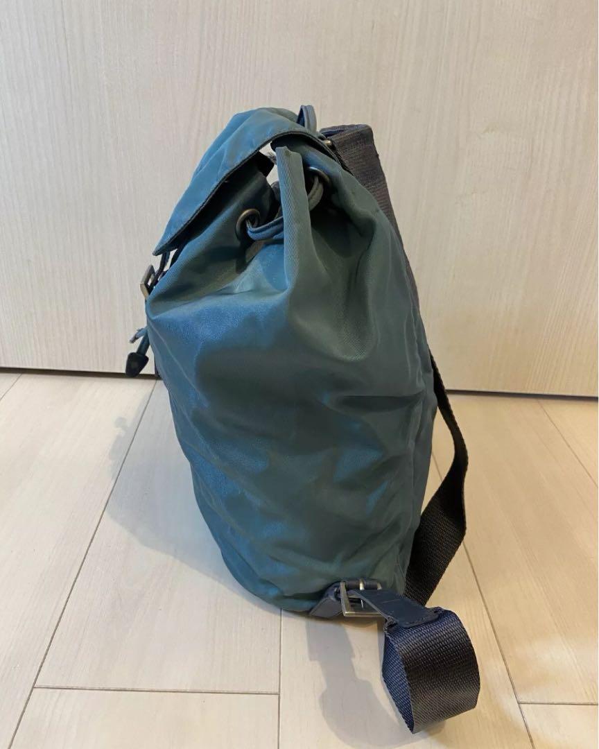 PRADA リュックサック　ナイロン　三角ロゴプレート　レザー　バックパック