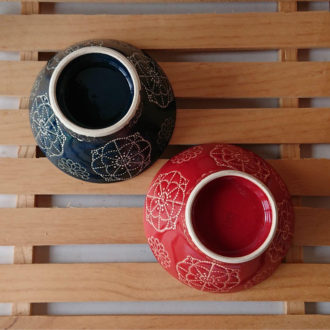 ステッチ茶碗3個＆ベベルボウル2個セット　波佐見焼