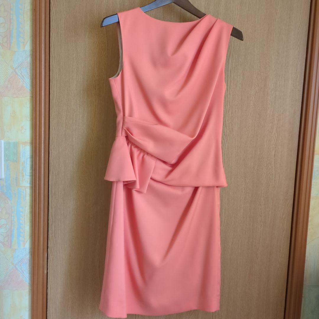 ノースリーブピーチピンクワンピース 結婚式、パーティー