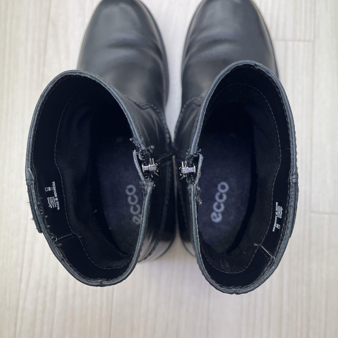 □ 美品 ECCO エコー レザー サイドジップ ショート ブーツ 36