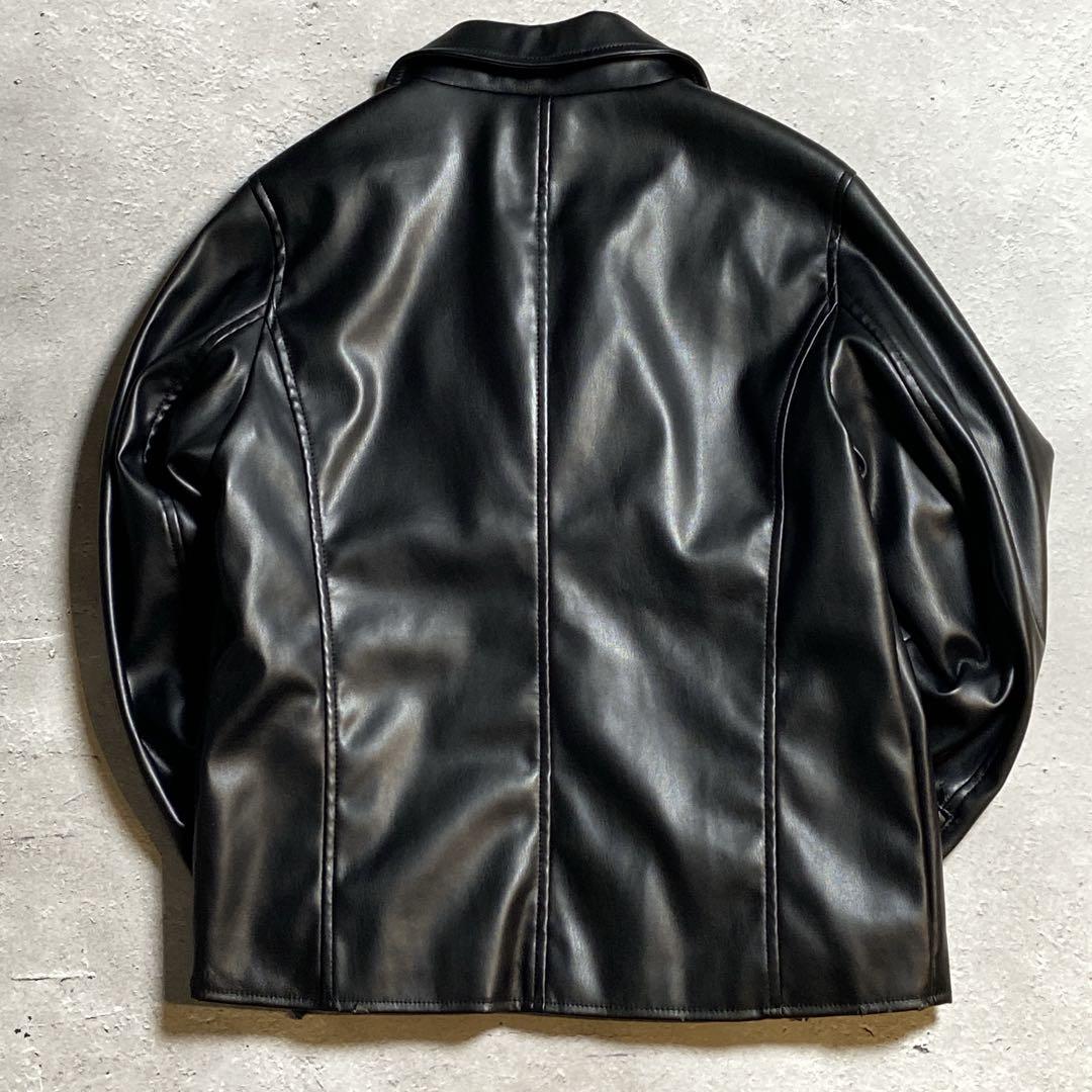 URBAN RESEARCH ダブルライダース 40 URBAN RESEARCH フェイクレザー ダブルライダースジャケット 黒