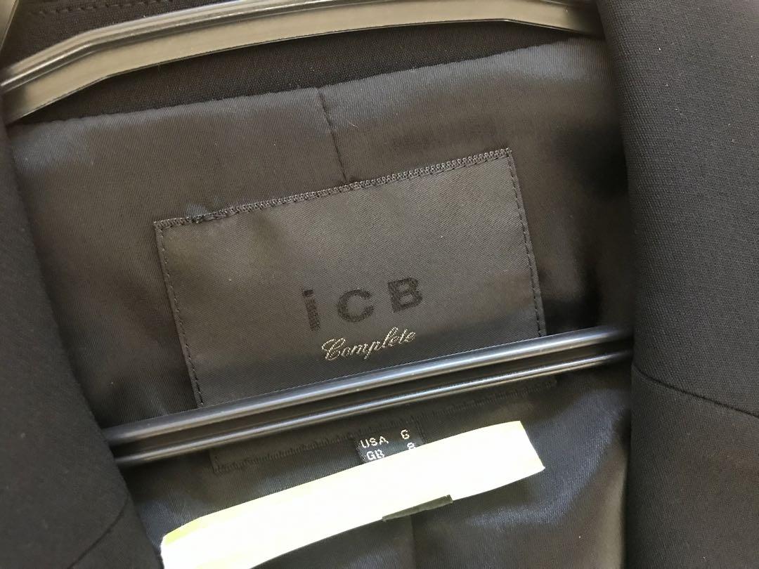 【美品】ICB フォーマル　スーツ　式典　お仕事 洗練されたレディース ブラックフォーマル(喪服・礼服)でマナー