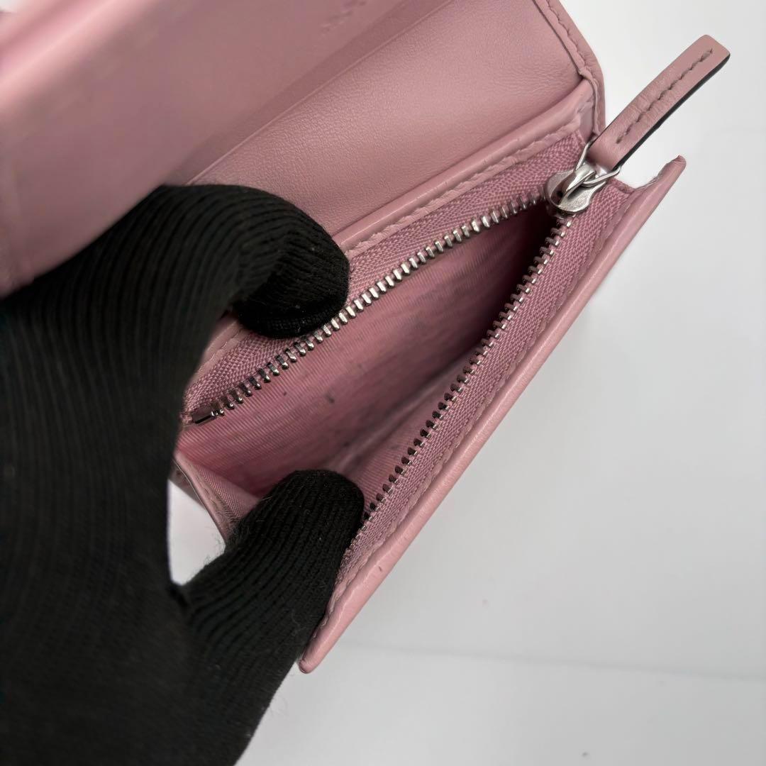 ✨極美品✨GUCCI GGマーモント キルティング 二つ折り財布 ピンク