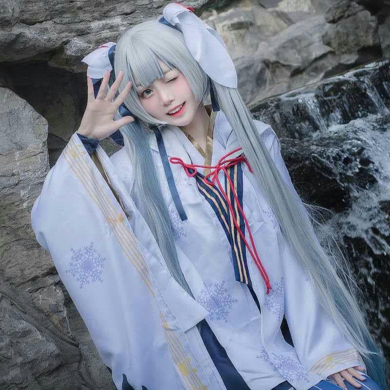 初音ミク 雪ミク コスプレ 巫女 着物 点セット 新品