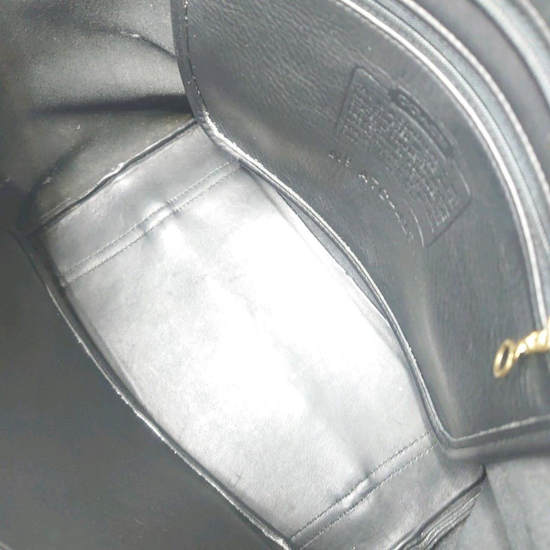 【美品】OLD COACH ハンドバッグ 舟形 グラブタンレザー 4133 黒