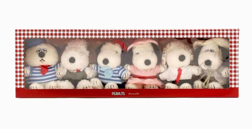 PEANUTS アフタヌーンティーセット スヌーピーぬいぐるみ6体