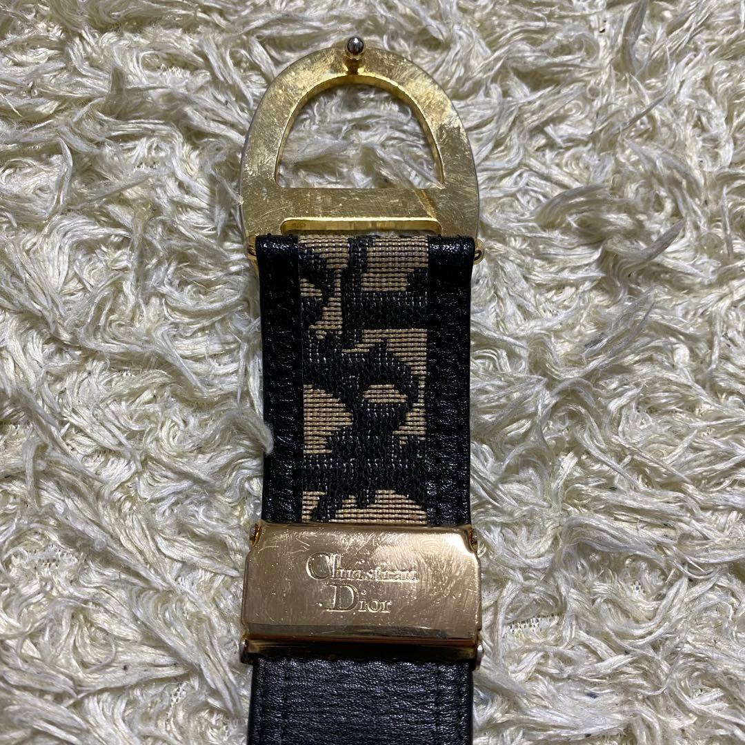 クリスチャンディオール　ベルト　トロッター　CD金具　ネイビー　黒 ٭• ゜　 ٭　 クリスチャンディオール 5cm