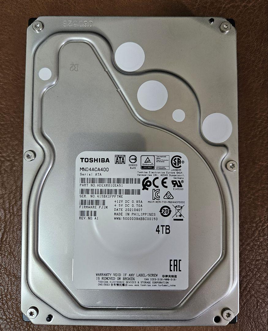 東芝 4TB HDD7200rpm