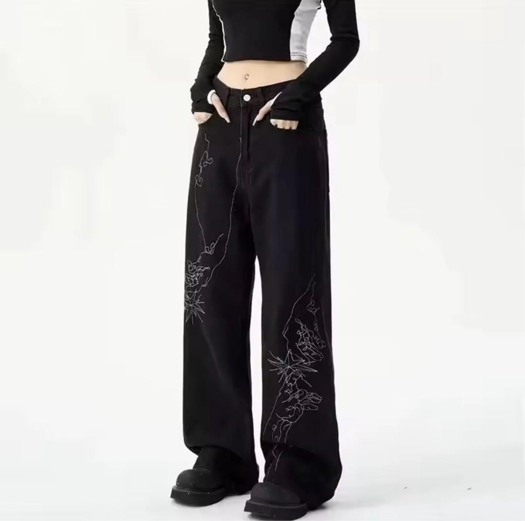 【L】Ninety-nine Genesis embroidered denim