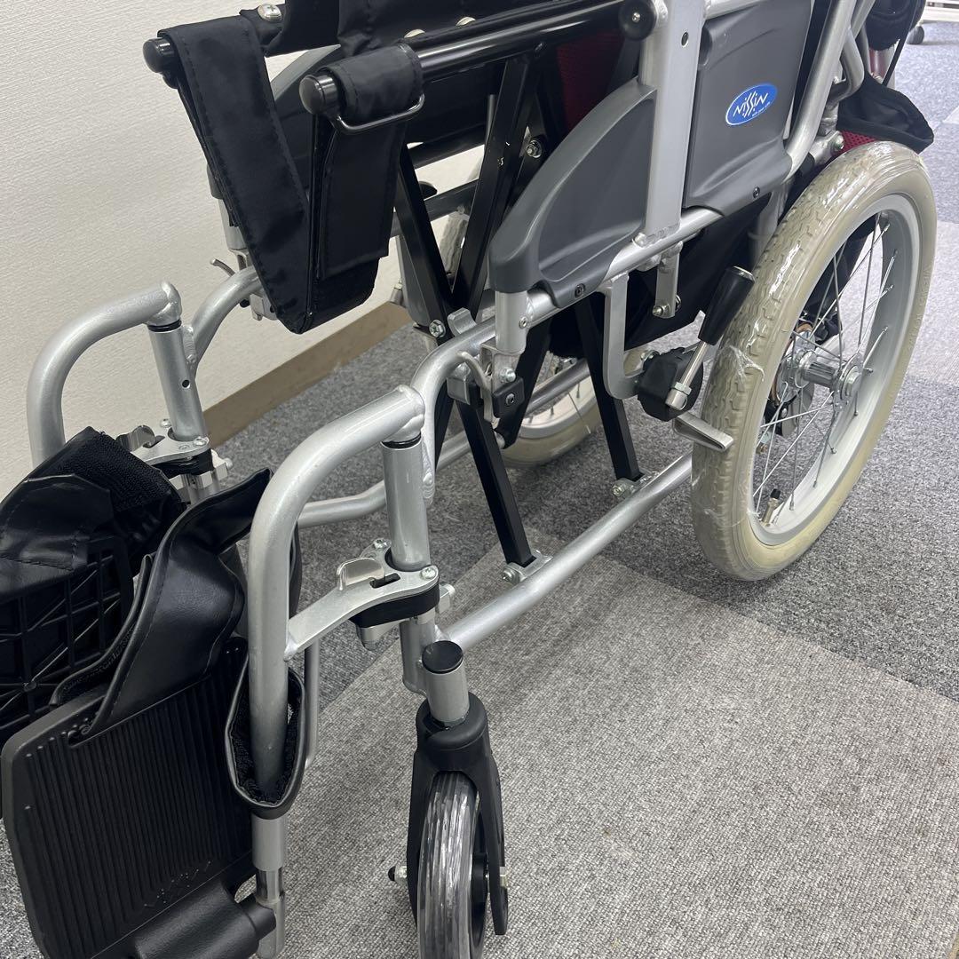 座王　介助用車椅子　NAH-521W シート幅42cm 専用工具付き