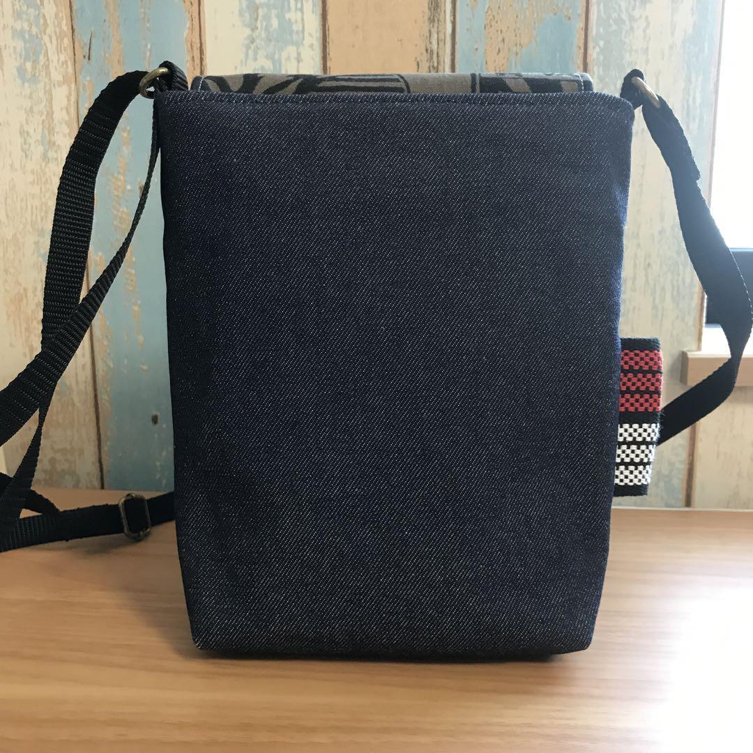 売却済み　焦茶色　中性 男性　帆布　酒屋　昭和レトロ　ハンドメイド　スマホポーチ