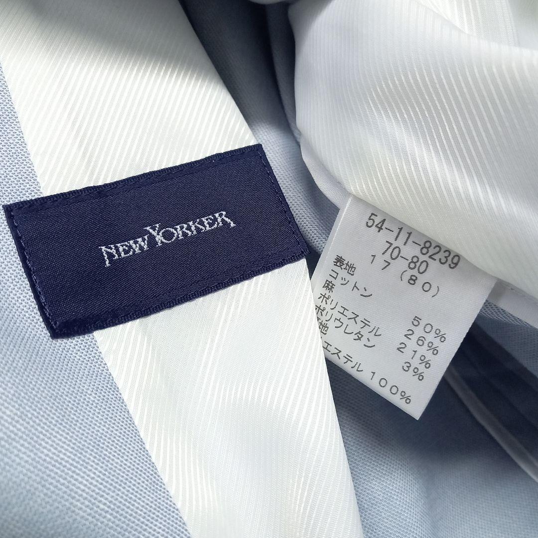 NEWYORKER 大きいサイズ17号 コットンリネン 綿麻 サマージャケット