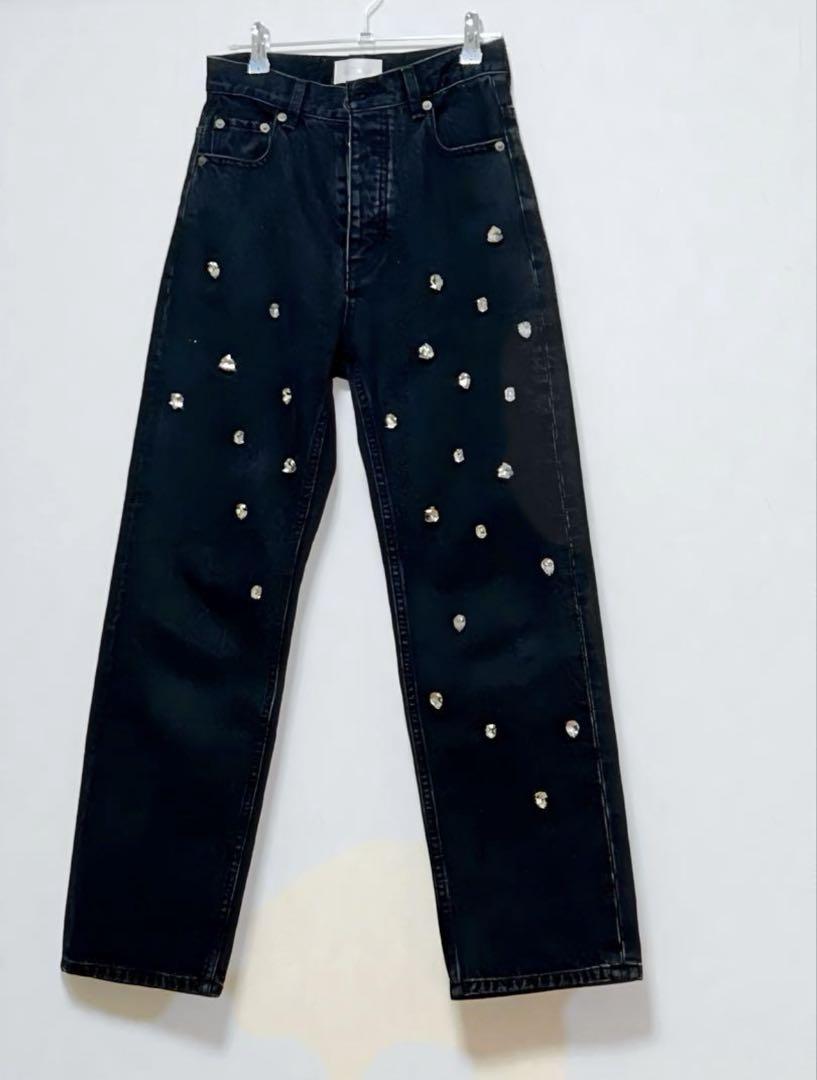 searoomlynn ビジューデニム　BLK 25inch searoomlynn ビジューデニム BLK 25inch - メルカリ