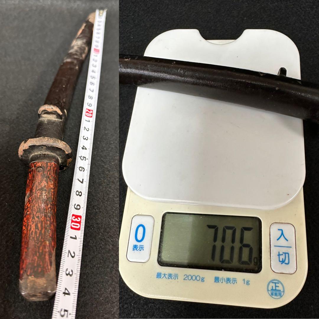 兜割 鉢割 全長約34㎝ 鍔 重さ約706g 鉄地 十手 軍配 鎧 甲冑 武具 兜割 鉢割 全長約34㎝ 鍔 重さ約706g 鉄地 十手 軍配 鎧 甲冑 武具