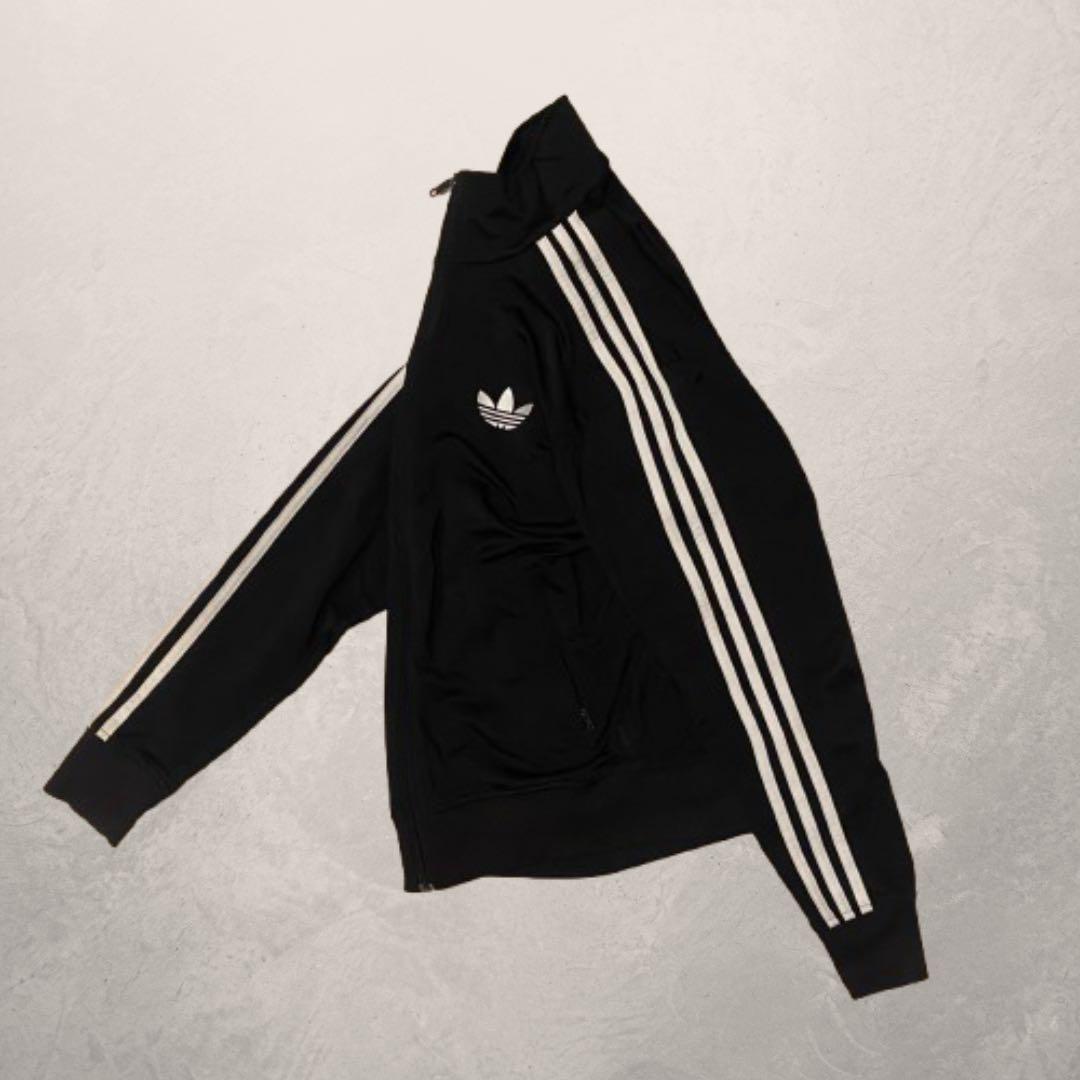 人気 美品 adidas ファイヤーバード トラックジャケット ブラック L