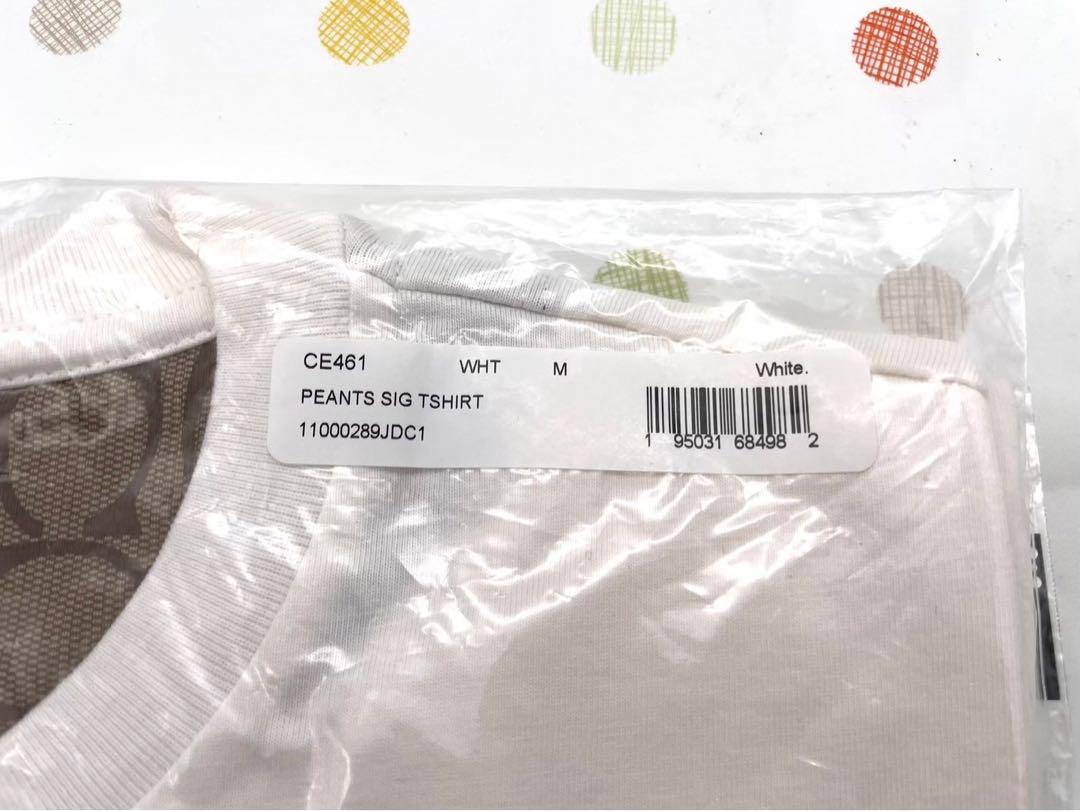 新品 未使用 COACH コーチ  シグネチャー Ꭲシャツ ホワイト　白　　M
