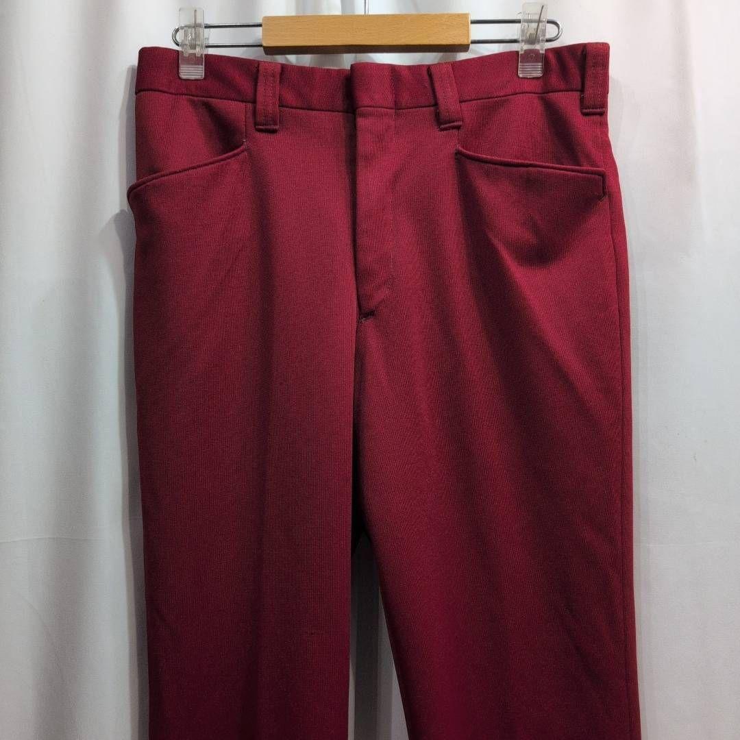 Vintage フレアスラックスパンツ ボルドー w32 M相当 SCOVILL